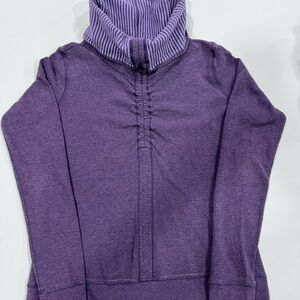 Lululemon Athletica Purple Cinch it Cowl Neck Sweatshirt, Reversible.